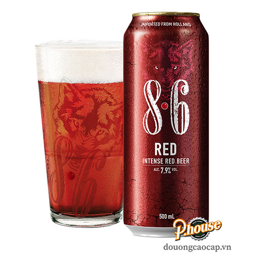 Bia 8.6 RED 7.9% Lon 500ml
