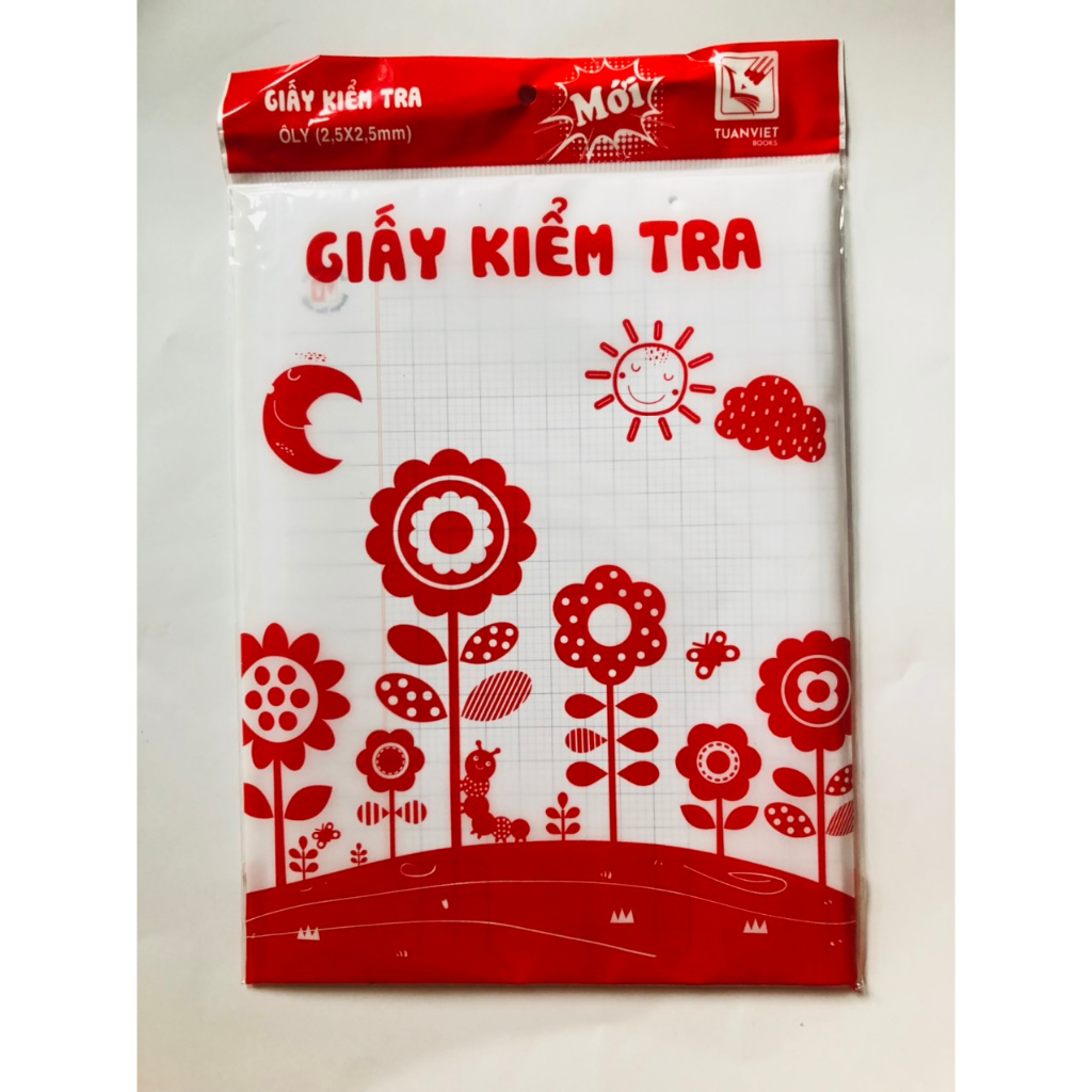 GIấy Kiểm Tra Ô Ly TUANVIET BOOKS (12 tờ đôi + 6 tờ đơn)