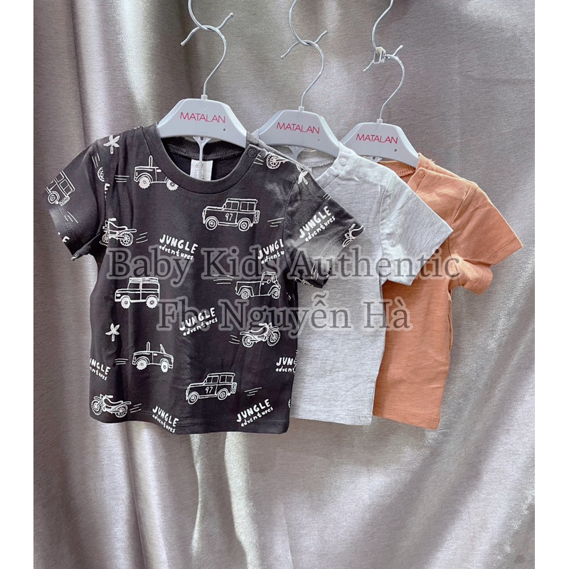 Set 5 áo cotton thun ngắn tay bé trai 6-9m 9-12m 12-18m 18-24m 2-3y 3-4y
