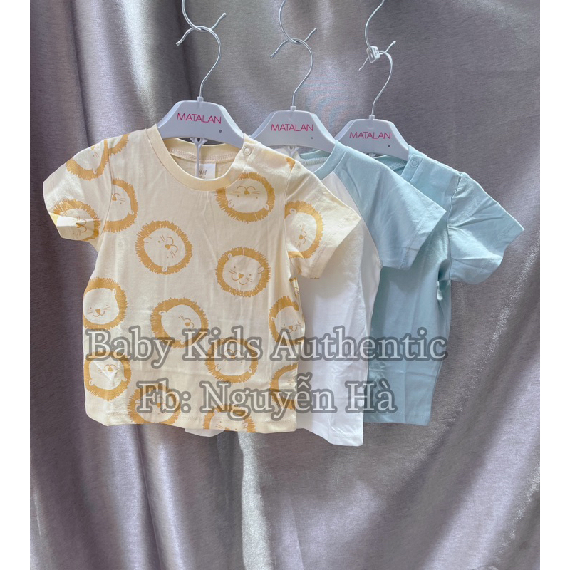 Set 5 áo cotton thun ngắn tay bé trai 6-9m 9-12m 12-18m 18-24m 2-3y 3-4y