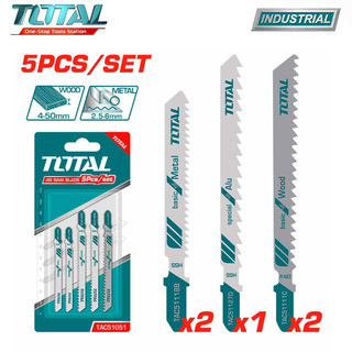 Bộ 5 lưỡi cưa lọng gỗ , kim loại , nhôm Total TAC51051
