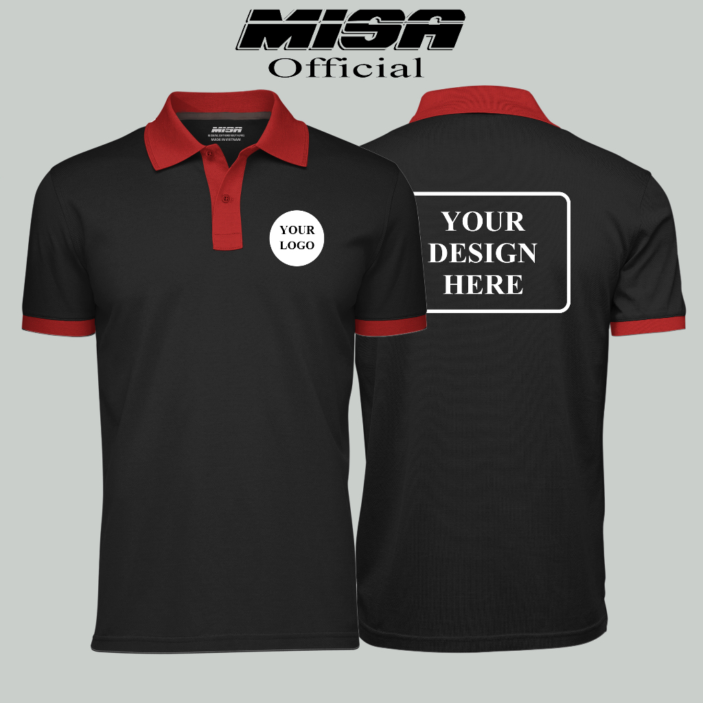 Áo Polo đồng phục quán cà phê, quán ăn, doanh nghiệp vải cá sấu Poly Thái thương hiệu Misa FREE THIẾT KẾ THEO YÊU CẦU