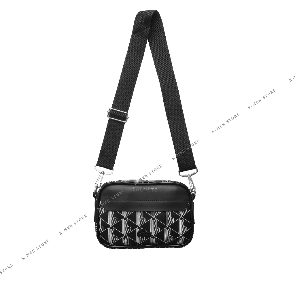 Túi bao tử đeo chéo unisex nam nữ LCTE Monogram printbag màu đen chất liệu si cao cấp form hãng size 22