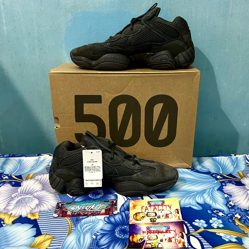 'Giày Cổ Thấp' adidas Yeezy 500 'Black Utility'