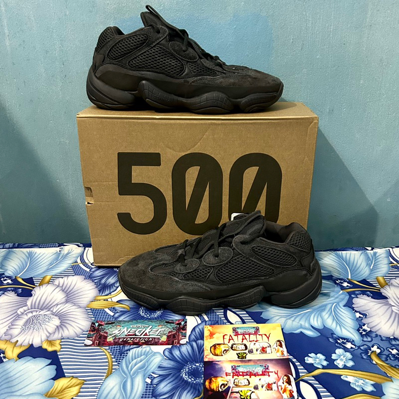 'Giày Cổ Thấp' adidas Yeezy 500 'Black Utility'