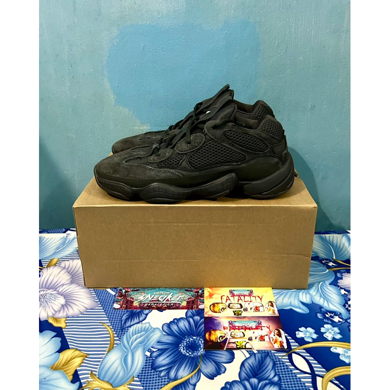 'Giày Cổ Thấp' adidas Yeezy 500 'Black Utility'