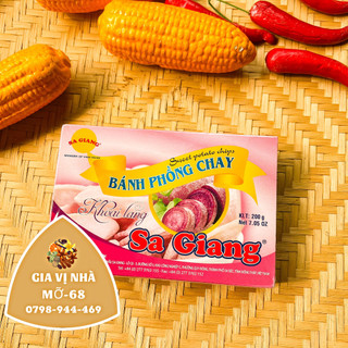 Bánh phồng tôm chay khoai lang tím Sa Giang - hợp 200gr