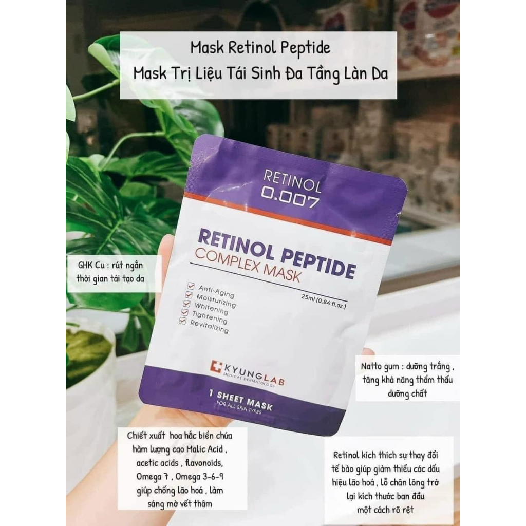 Mặt nạ Retinol Kyung Lab Peptide Mask