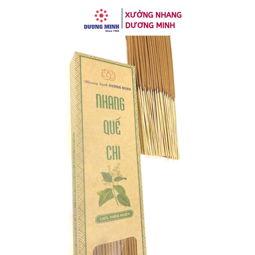 Nhang quế Dương Minh 40cm - nhang thơm quế tự nhiên được kiểm định khói nhang an toàn