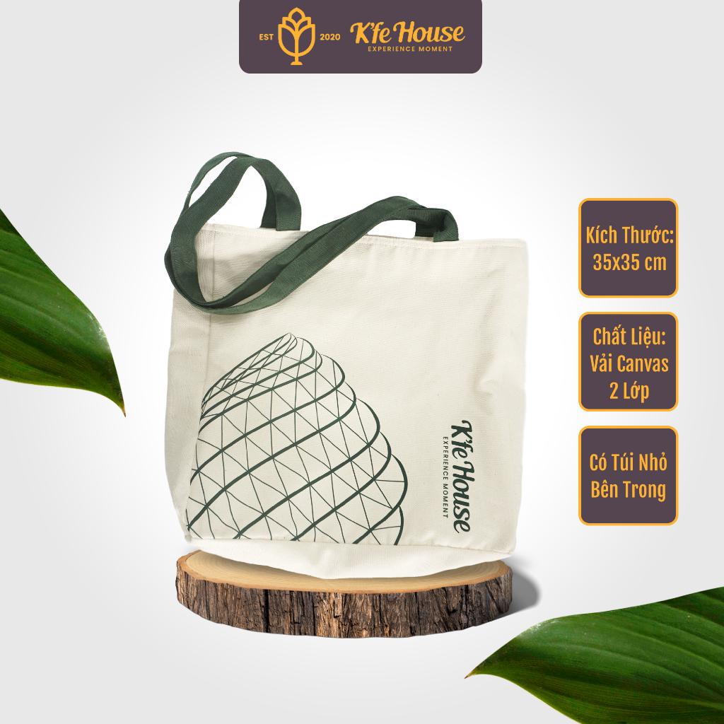 TÚI TOTE CHẤT LIỆU CANVAS - K'FE HOUSE ĐÀ LẠT