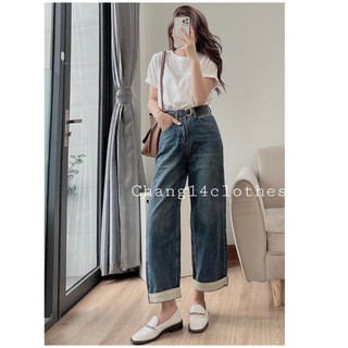 Áo phông cổ tròn basic dáng vừa