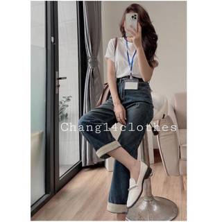 Áo phông cổ tròn basic dáng vừa