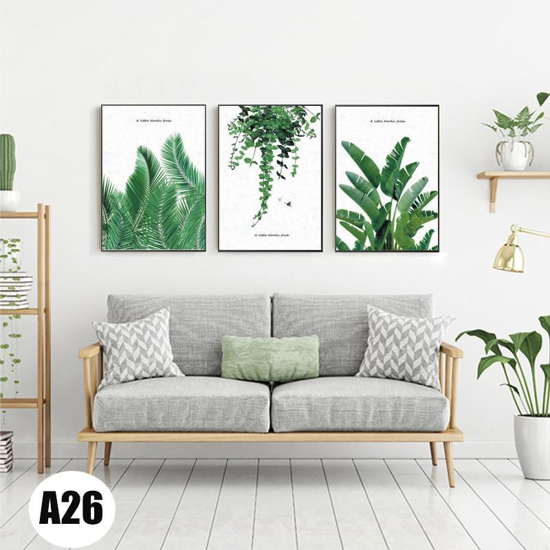 Bộ 3 bức tranh decor phòng khách, phòng ngủ, phòng ăn theo phong cách hiện đại