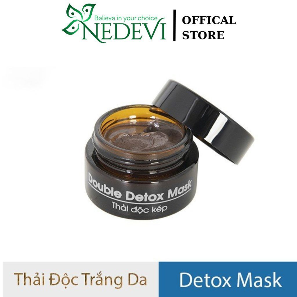 Mặt Nạ Thải Độc Trắng Da Than Hoạt Tính Lenis Làm Dịu Mụn Đỏ, Làm Sạch Sâu, Thải Độc Da 20Gr NEDEVI MALL