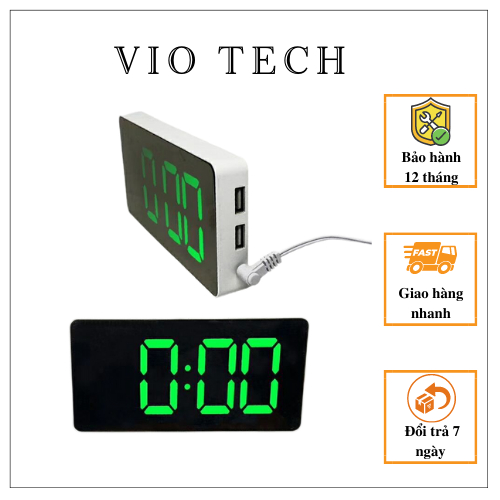 Đồng hồ hiển thị màn hình LED để bàn sang trọng, đẹp mắt