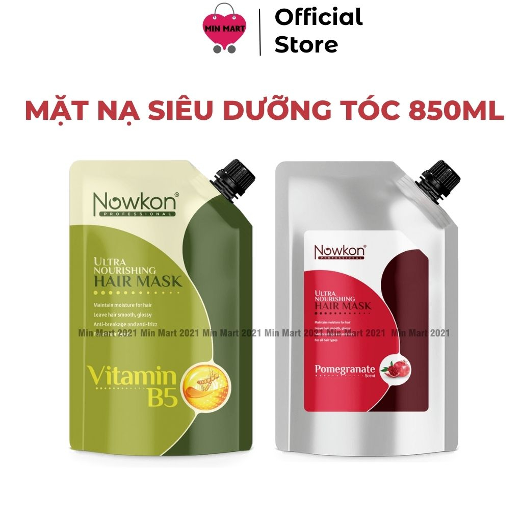 Mặt nạ siêu dưỡng tóc Nowkon Ultra Nourishing Hair Mask 850ML, kem ủ tóc, hấp dầu xả phục hồi tóc hư tổn, dưỡng ẩm tóc