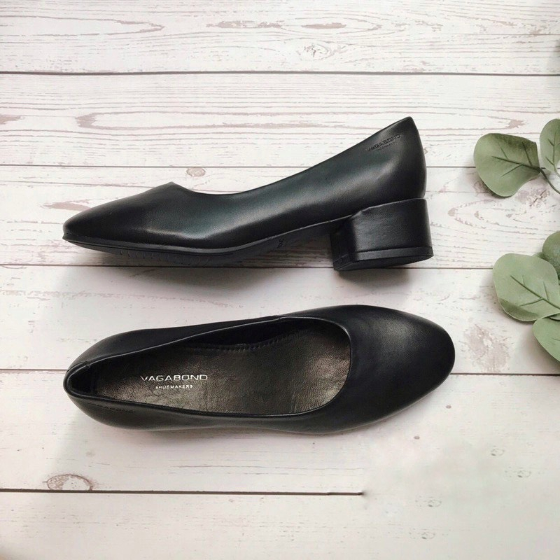 Giầy Cao Gót Nữ Mũi Tròn Cao 4cm Hàng Xuất Dư VNXK