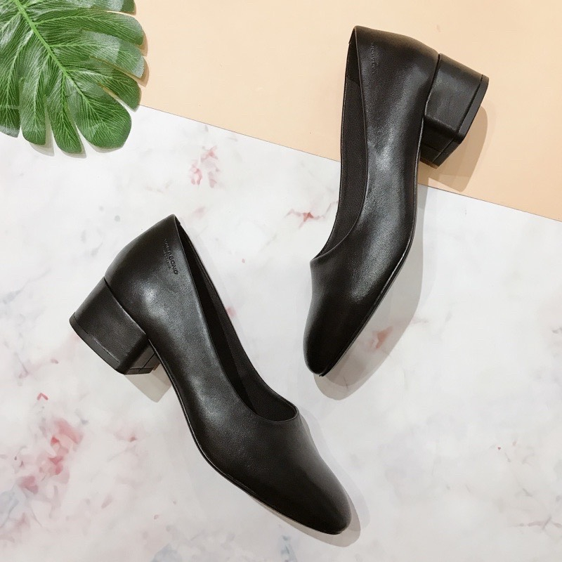 Giầy Cao Gót Nữ Mũi Tròn Cao 4cm Hàng Xuất Dư VNXK