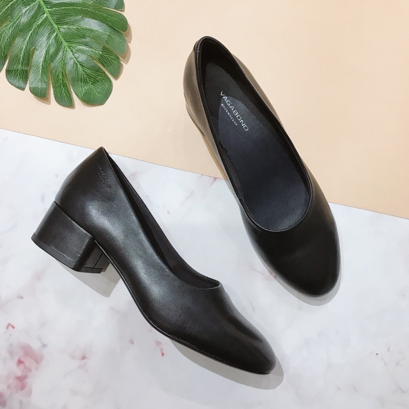 Giầy Cao Gót Nữ Mũi Tròn Cao 4cm Hàng Xuất Dư VNXK