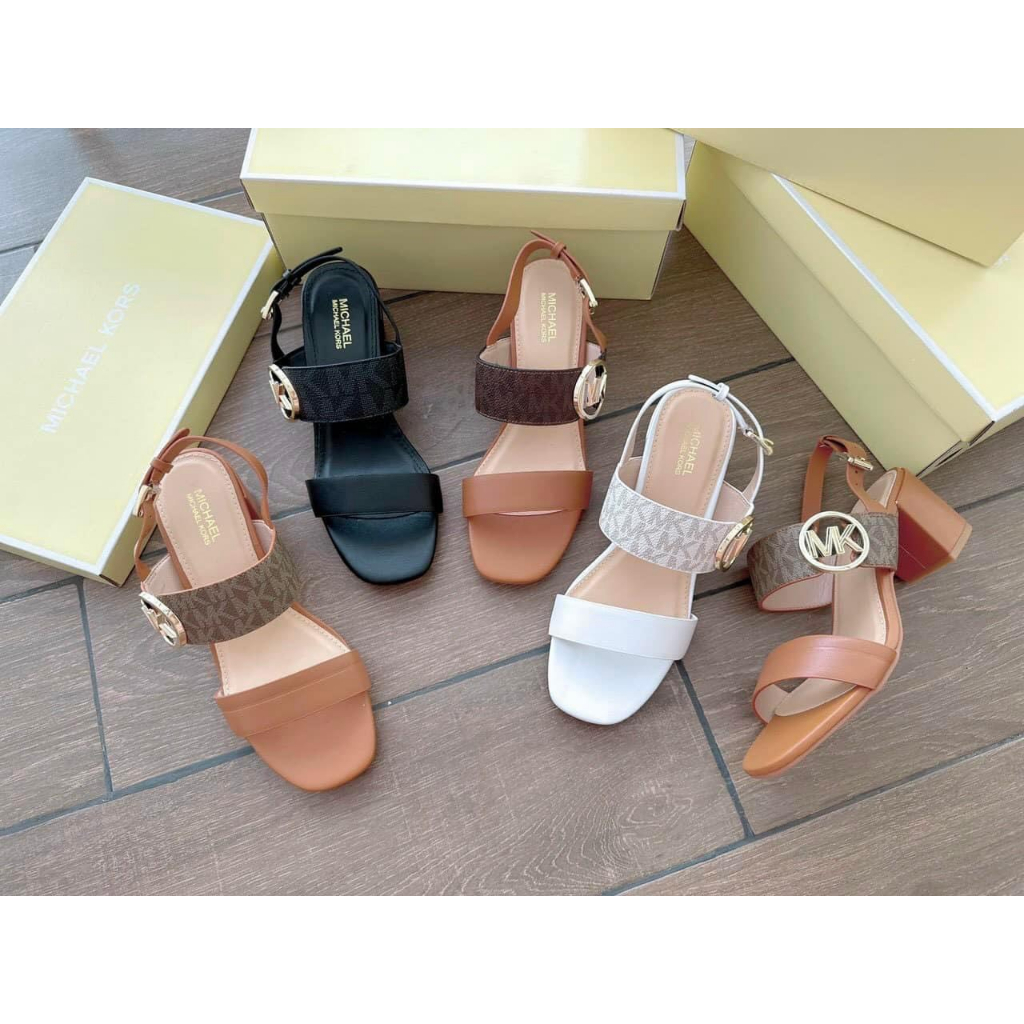 Sandal Nữ Hàng Da Thật Gót Trụ Cao 5cm VNXK