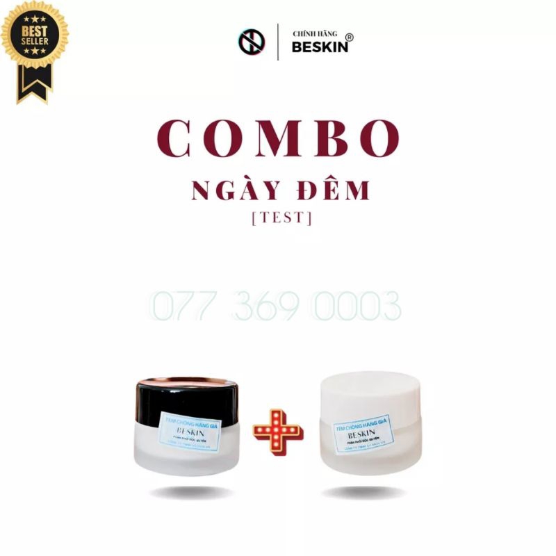 Combo test 2 hộp Kem Face Beskin ngày và đêm