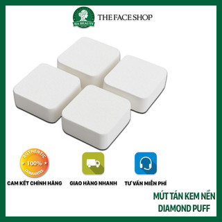 Mút tán kem nền mềm mịn an toàn sử dụng được nhiều lần The Face Shop DIAMOND PUFF 4P