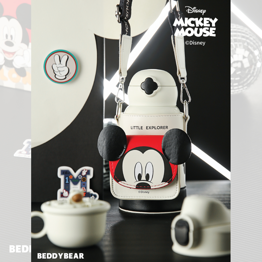 Bình giữ nhiệt trẻ em Beddybear - Chuột Micky - 3 Nắp thay thế - Phiên bản ĐẶC BIỆT - Dung tích 630ml - RT105-630-MICKY