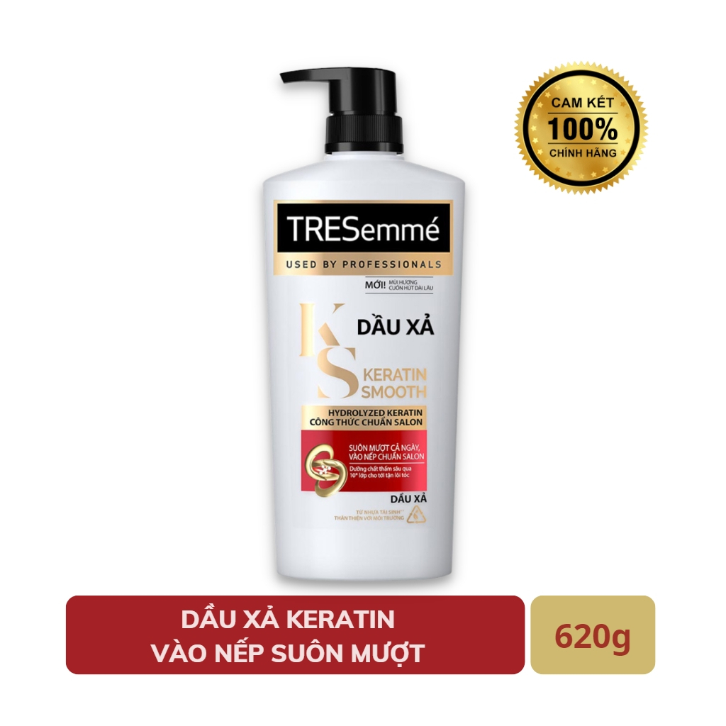 Dầu Gội TRESEMME Keratin Smooth cho tóc Khô Xơ Rối - Tinh dầu Argan giúp tóc Suôn Mượt óng ả - Chính Hãng (có Dầu xả)