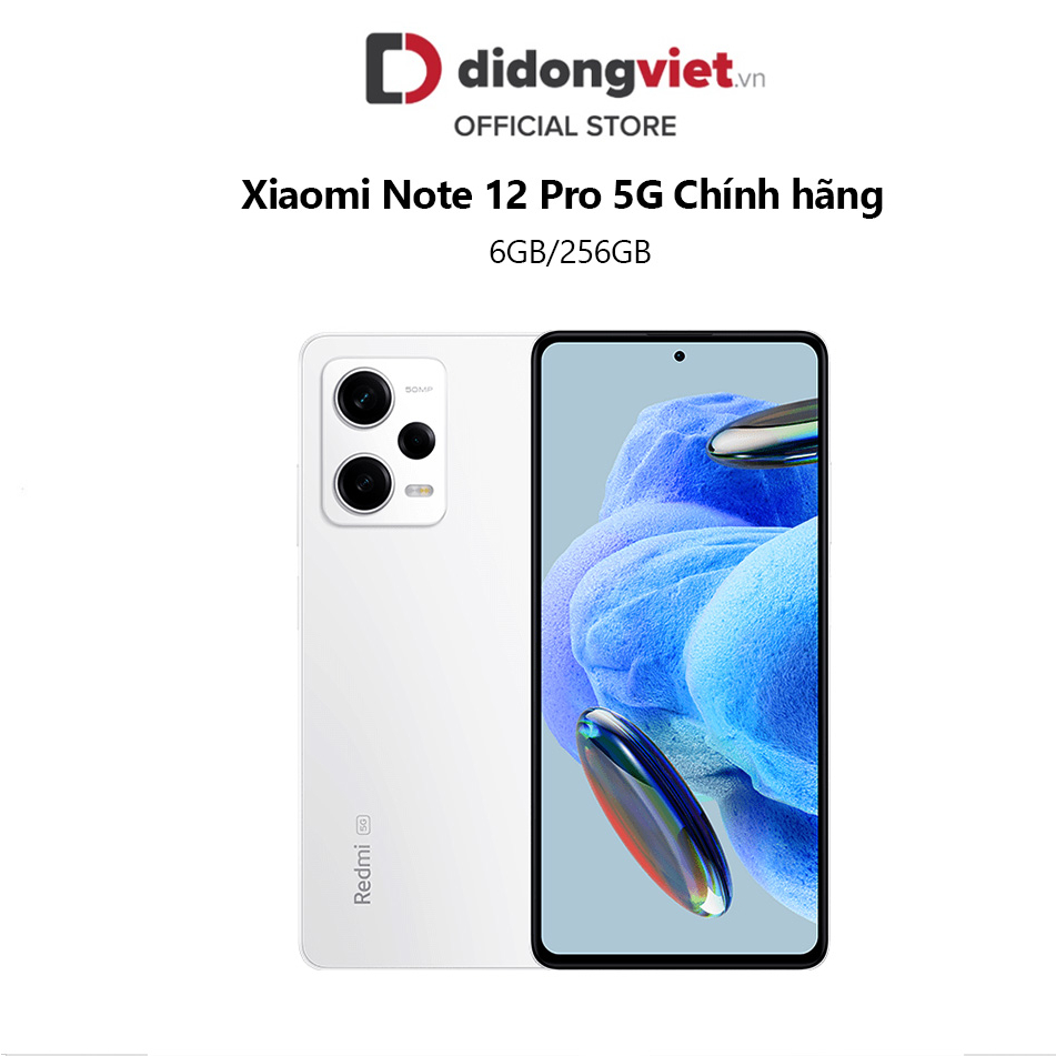 Điện Thoại Xiaomi Redmi Note 12 Pro 5G 6GB/256GB Chính Hãng - Chipset Dimensity 1080, Màn hình 120Hz, Sạc nhanh 67W