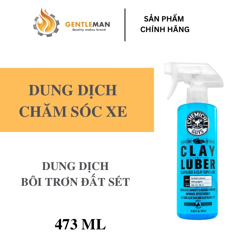 CHEMICAL GUYS CLAY LUBE - DUNG DỊCH BÔI TRƠN ĐẤT SÉT TẨY BỤI SƠN CHO Ô TÔ VÀ XE MÁY DUNG TÍCH 4 LÍT