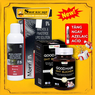  Combo Hỗ Trợ Mọc Tóc Hói Nhanh Morr F5 + DHT Blocker Good Hair