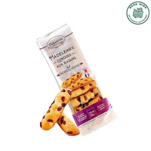 BÁNH BÔNG LAN NHO PHÁP 250G PATISSERIE TRADITION MADELEINES LONGUES