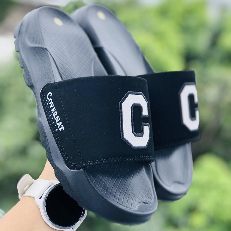 Dép chữ C quai ngang nam nữ hàng Chính Hãng mẫu mới đế cao cấp 4 phân , Dép bánh mì đế mềm