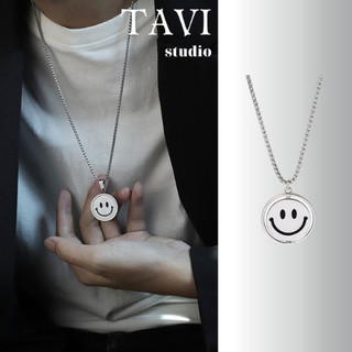 Dây Chuyền Nam Nữ Titan ICON Unisex Hình Mặt Cười Phụ Kiện Trang Sức Cao Cấp Tavi Studio - Vòng Cổ Bạc Nam Không Gỉ