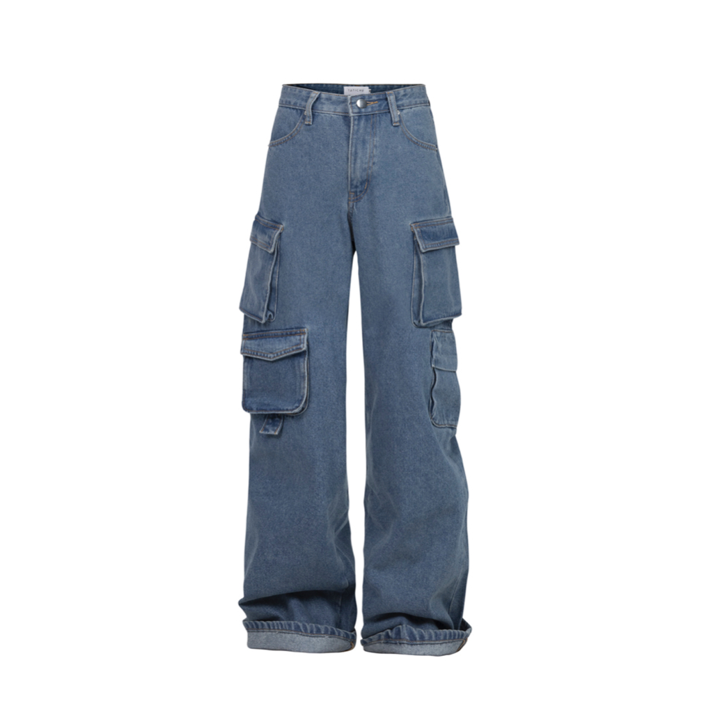 TATICHU - RIN Cargo Baggy Pants - Quần Cargo jean nữ túi hộp