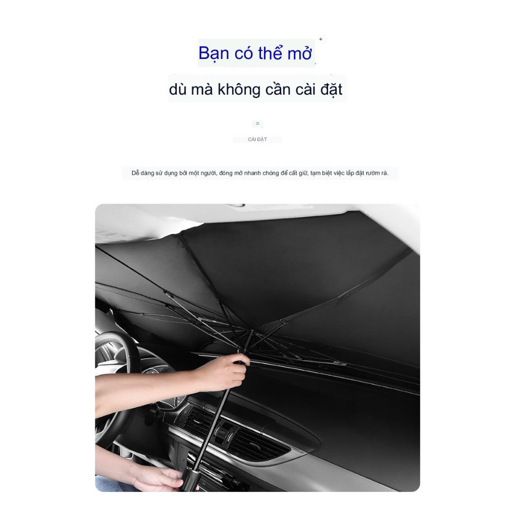 Dù Chắn Nắng Ô Chắn Nắng Kính Trước Ô Tô Phủ Bạc Chống Hỏng Nội Thất Chống Tia UV Bên Trong Ô Tô Xe Hơi | BigBuy360 - bigbuy360.vn