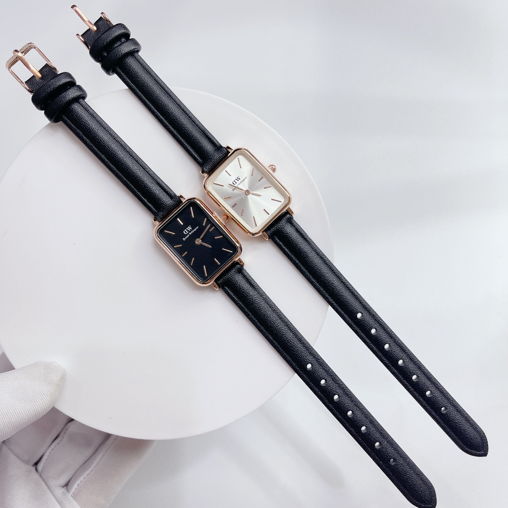 Đồng Hồ Thời Trang Nữ DW Dây Da, Mặt Hình Chữ Nhật Nhỏ Dễ Thương Dành Cho Nữ