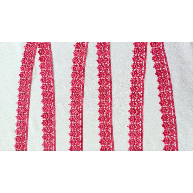 Ren cotton chỉ bóng bản 2.5cm màu hồng đào