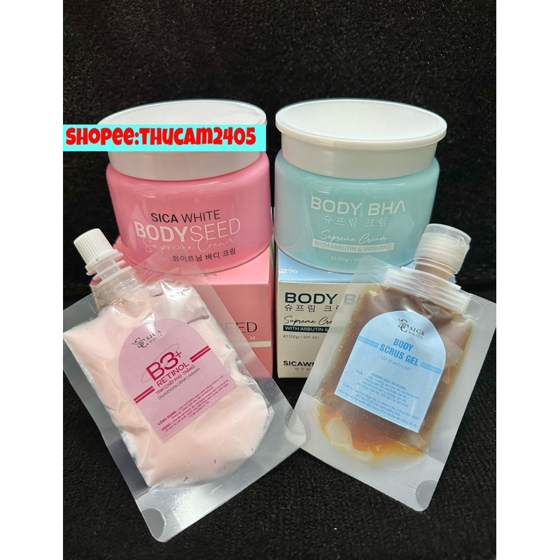 KEM BODY MẦM SICA WHITE BODY SEED Dưỡng Trắng Da Body .