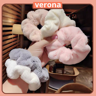 Dây buộc tóc scrunchies vải lông mềm mại co dãn nhiều màu, cột tóc cho nữ phong cách hàn quốc dễ thương