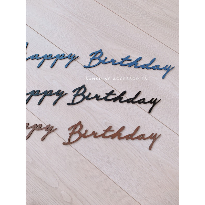 Chữ Happy Birthday gỗ sơn màu
