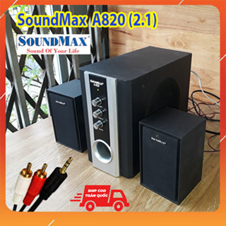 Loa vi tính SoundMAX A820 2.1 (màu đen) – Tặng kèm cáp audio Jack 3.5 ly