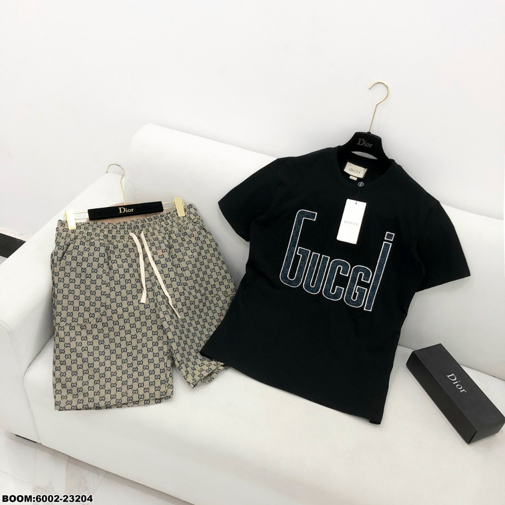 Bộ hè nam Gc GG mix viền siêu hot_Bộ cộc nam Gc GG viền vai hot hit 2023 | BigBuy360 - bigbuy360.vn