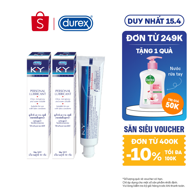 Bộ 2 gel bôi trơn Durex K-Y Jelly 50g/hộp