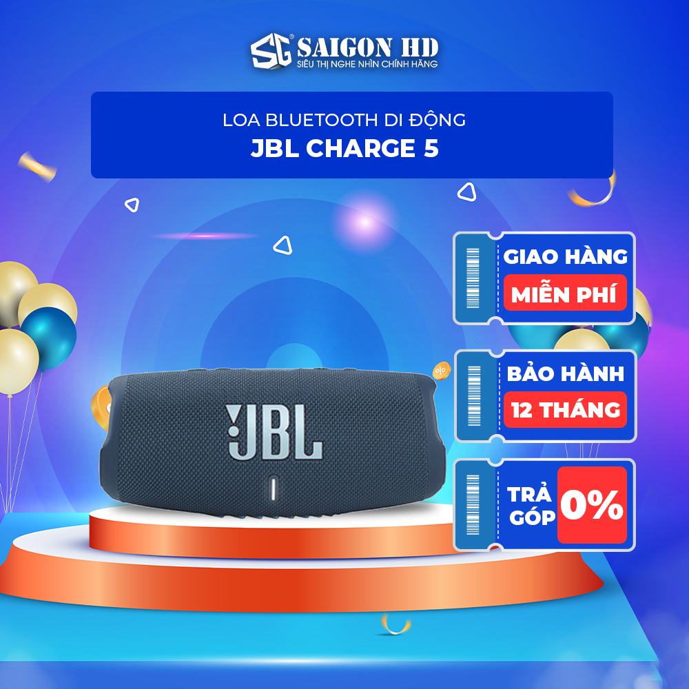 Loa Bluetooth di động JBL Charge 5 - Hàng Chính Hãng, Bảo Hành 12 Tháng
