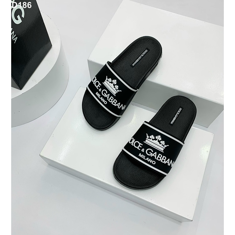 Dép Quai Ngang Nam Nữ Dolce Gabbana Chữ Nổi Hàng Siêu Cấp Đế Dập Chữ Logo Nét Căng Hàng Full Box Hộp
