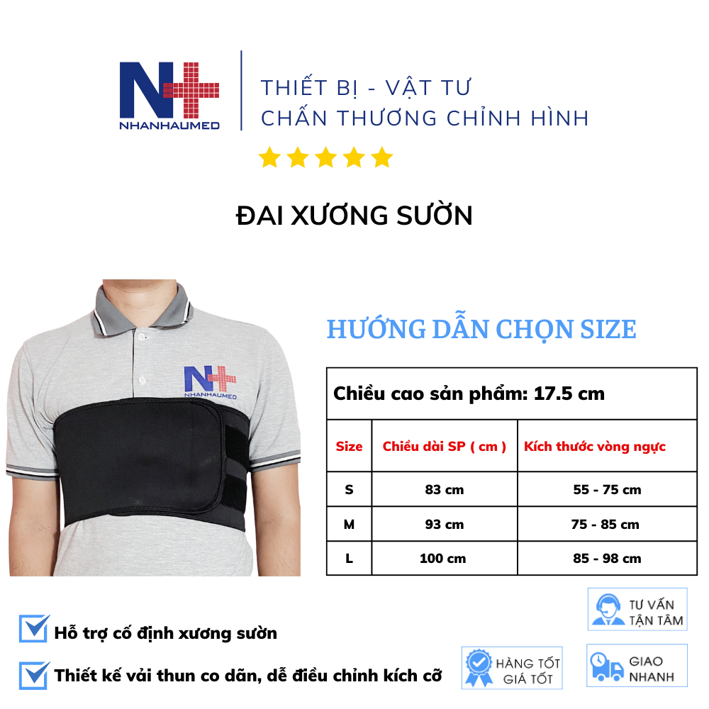 Đai Xương Sườn Giúp Cố Định Rạn, Gãy Xương Sườn