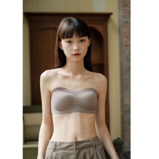 Áo lót ngực bra có thể tháo dây mặc quây vải thun lạnh siêu mịn chống tụt Yannie