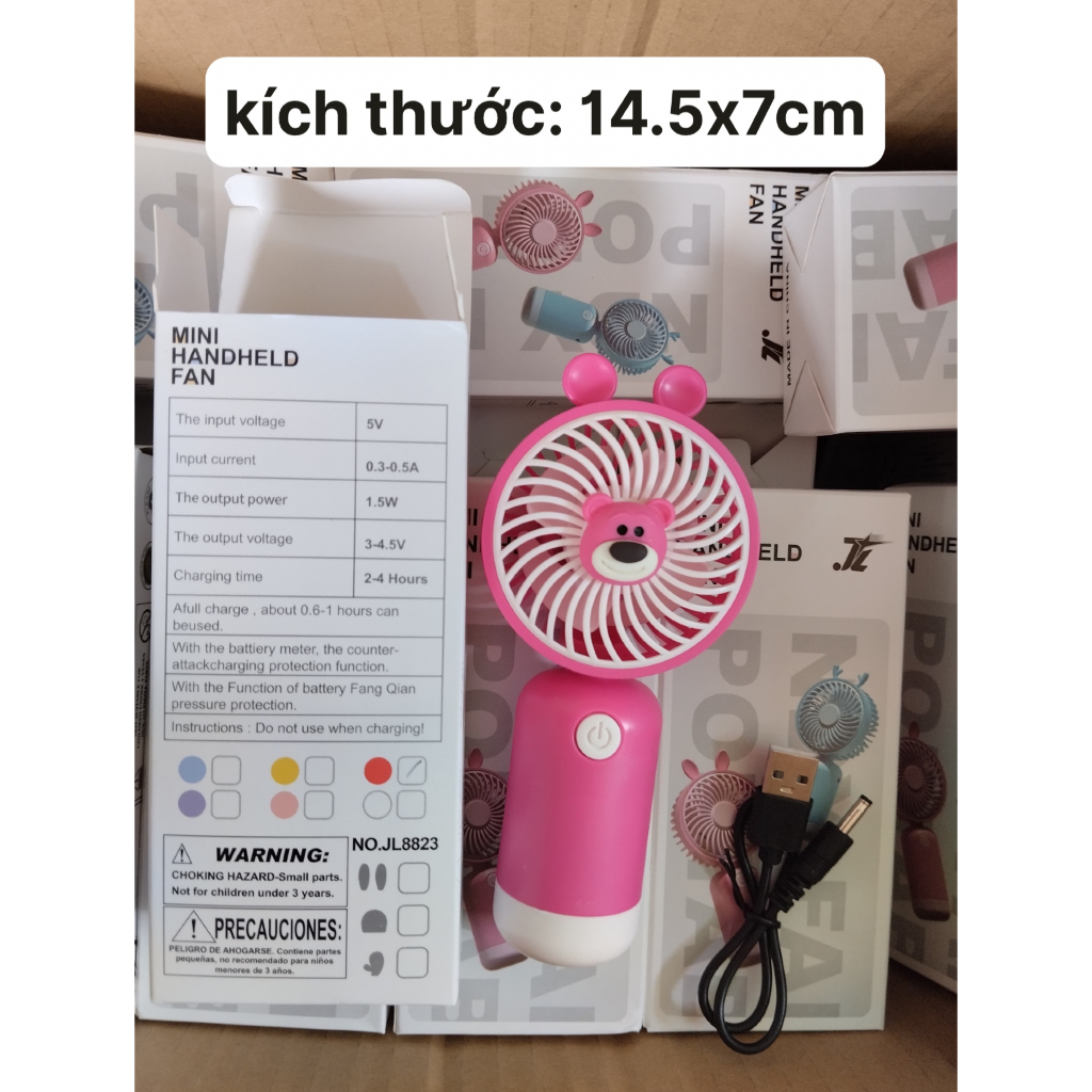 Quạt cầm tay mini sạc điện - quạt mini cầm tay - quạt tích điện mini sạc USB Handheld Fan nhỏ gọn, tiện lợi