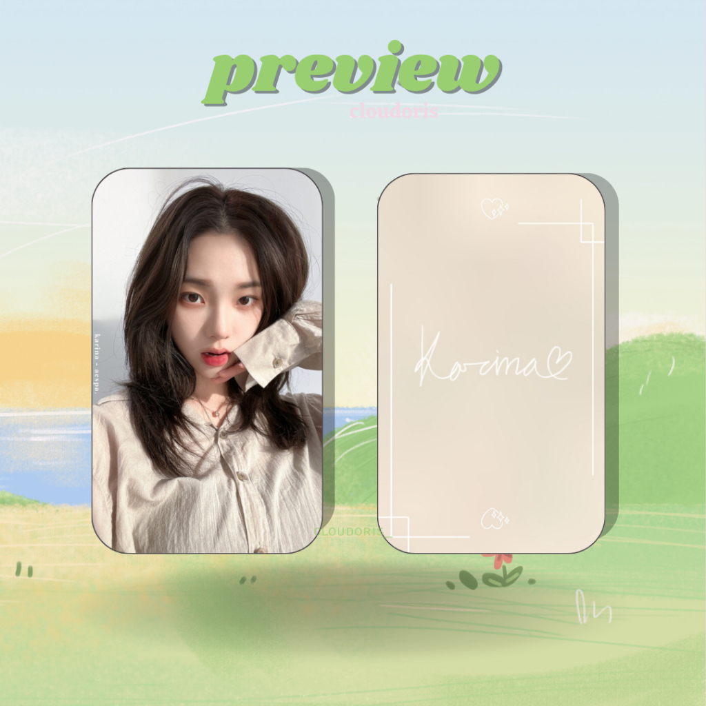Card des bo góc Karina aespa - Cloudoris